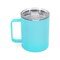 Makerflo 12 oz Powder Coated Camper Mug with Leak-Proof Clear Lid, Ideal for Craft and Personalization (Laser Engraving, UV DTF, Epoxy, and Vinyl)